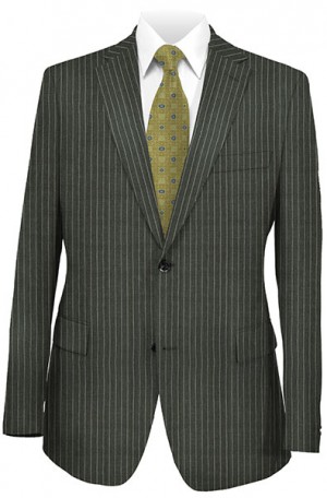 Hickey Freeman Gray Chalk Stripe Suit #F21-312002/F21-312202