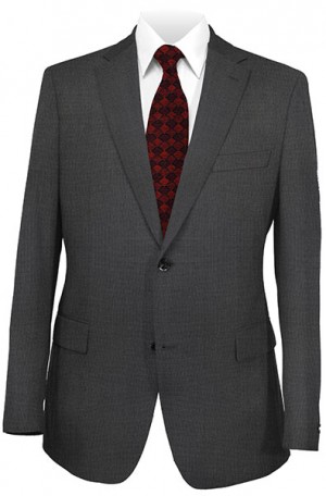 Hickey Freeman Dark Gray Tick Weave Suit #F21-312272