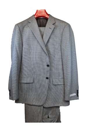 Hickey Freeman Black & White Houndstooth Suit #F51-312028