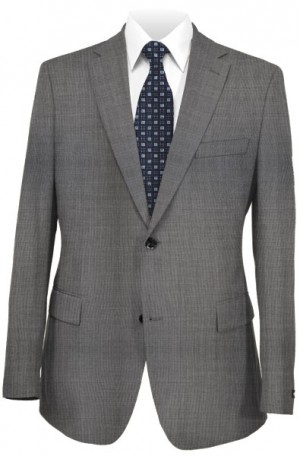 Hickey Freeman Light Gray Wool-Silk Suit #F71-312102
