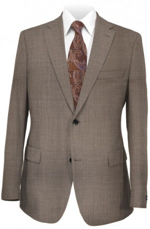 Hickey Freeman Tan Solid Color Suit #F71-312107