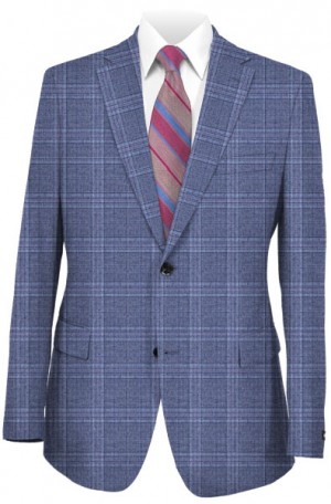 Hickey Freeman Blue Plaid Suit #F91-312105