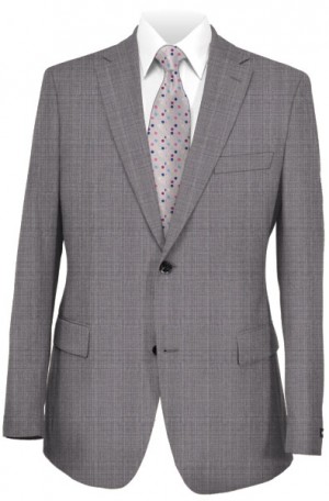 Hickey Freeman Gray Plaid Suit #F91-312108
