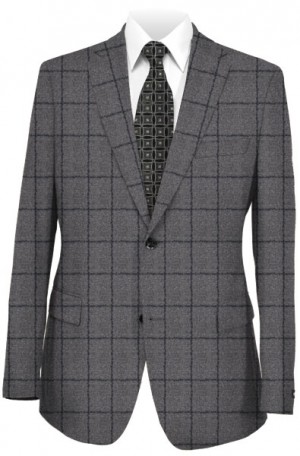 Hickey Freeman Gray Windowpane Sportcoat #F91-512104