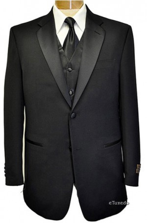 Adolfo Black Classic Fit Tuxedo #F99125
