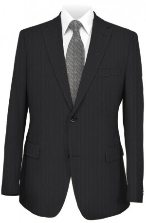 Tiglio Black Tone-on-Tone Tailored Fit Suit #FT3100-2
