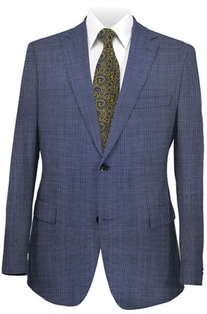 Elle Tahari Blue Micro-Check Tailored Fit Suit #HDZ0012