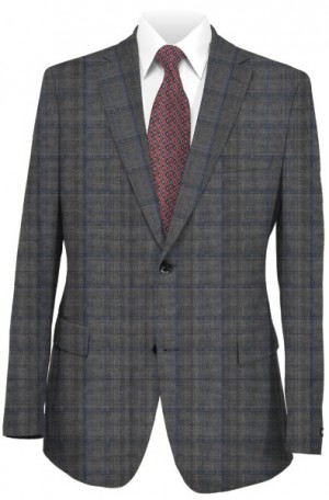 Yuste Gray Pattern Classic Fit Suit IDS-125-02