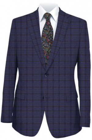 Michael Kors Blue and Burgundy Check Sportcoat #KNZ1014
