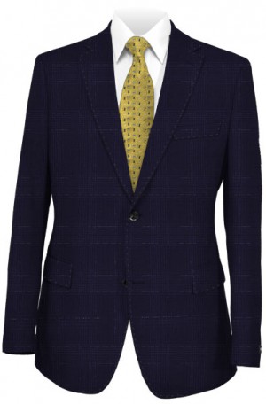 Bruno Magli Navy Pattern Tailored Fit Suit #M00235