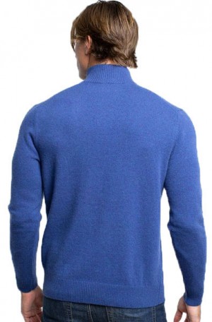 Quinn Deep Blue 1/4-Zip Cashmere Sweater Q933033-DBLU