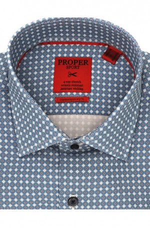 Proper Turquoise 'Dot' Stretch Fabric Shirt #S656SPOR-TURQ