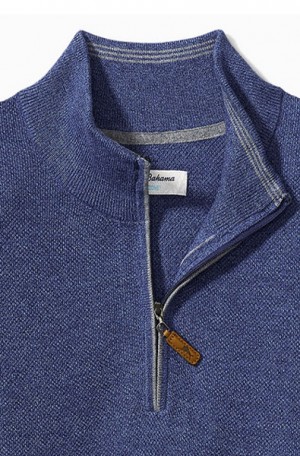 Tommy Bahama Blue Heather Coolside 1/4 Zip #T423509-15307