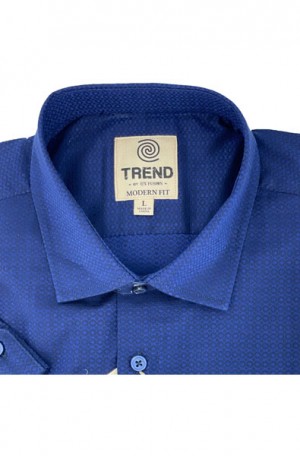 F/X Fusion 'Trend' Navy Pattern Shirt #T647