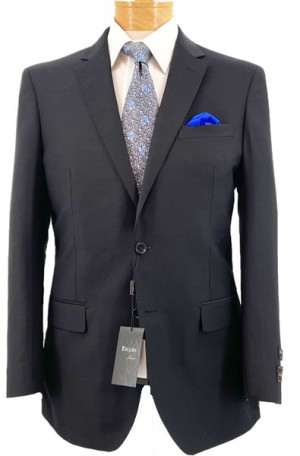 Tiglio Black Tailored Fit Suit #1001-2PC