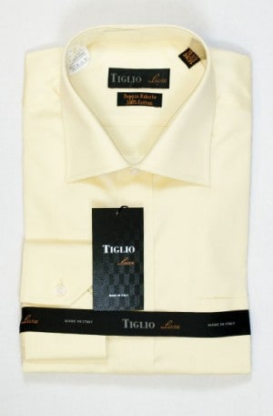 Tiglio Yellow Tailored Fit Shirt #TVT2562