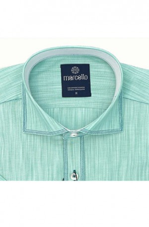 Marcello Mint Color "Linen Look" Sport Shirt #W517S