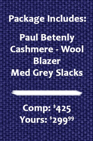 Paul Betenly Navy Blazer Package 